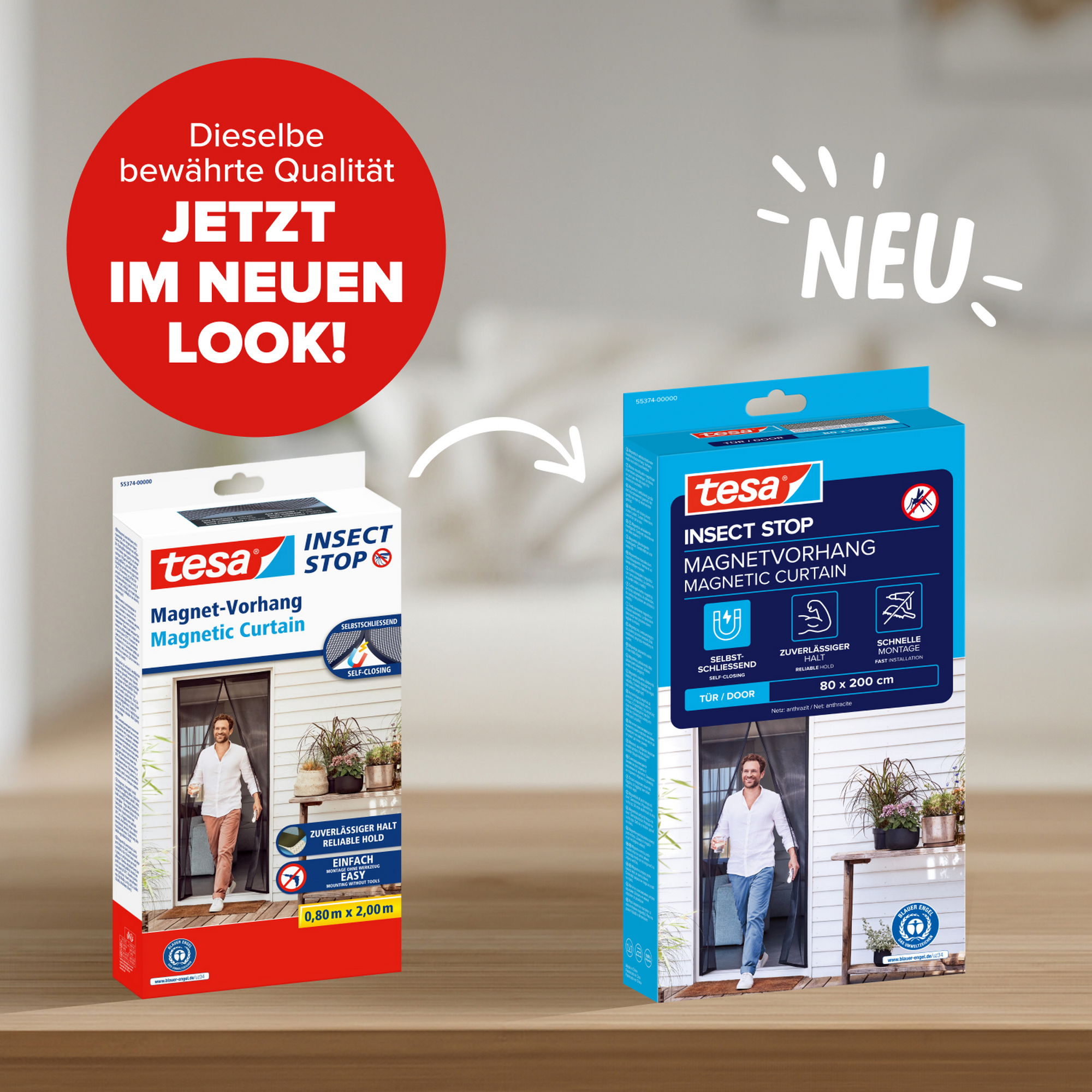 Türfliegengitter 'Magnet Vorhang' anthrazit 80 x 200 cm