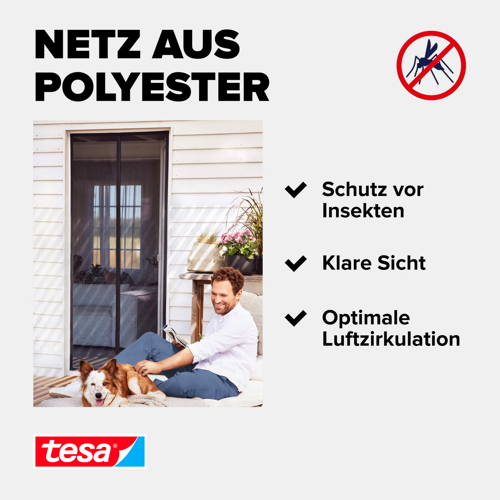 Türfliegengitter 'Magnet Vorhang' anthrazit 80 x 200 cm