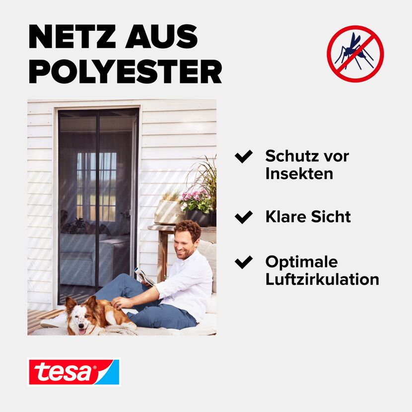 Türfliegengitter 'Magnet Vorhang' anthrazit 90 x 210 cm