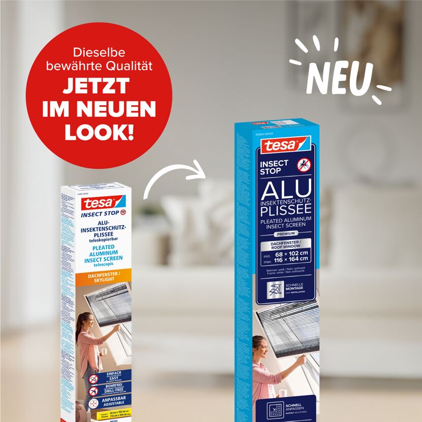 Fliegengitter für Dachfenster 'Alu-Insektenschutz-Plissee' teleskopierbar 102 x 164 cm