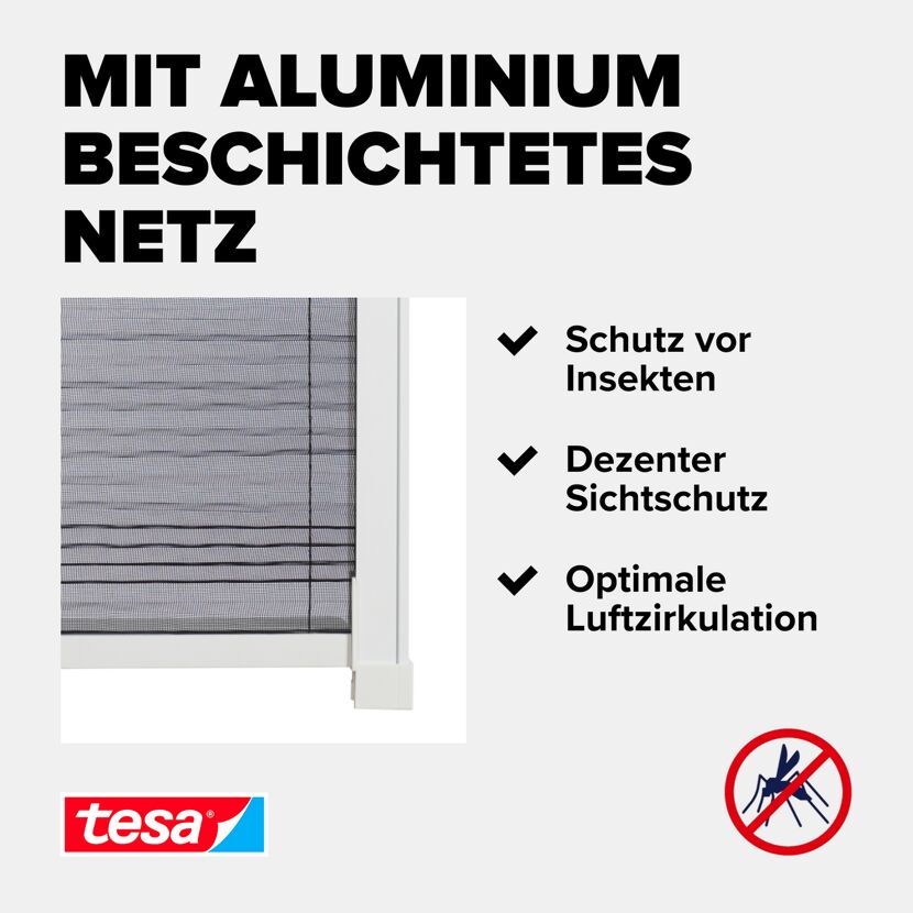 Fliegengitter für Dachfenster 'Alu-Insektenschutz-Plissee' teleskopierbar 102 x 164 cm