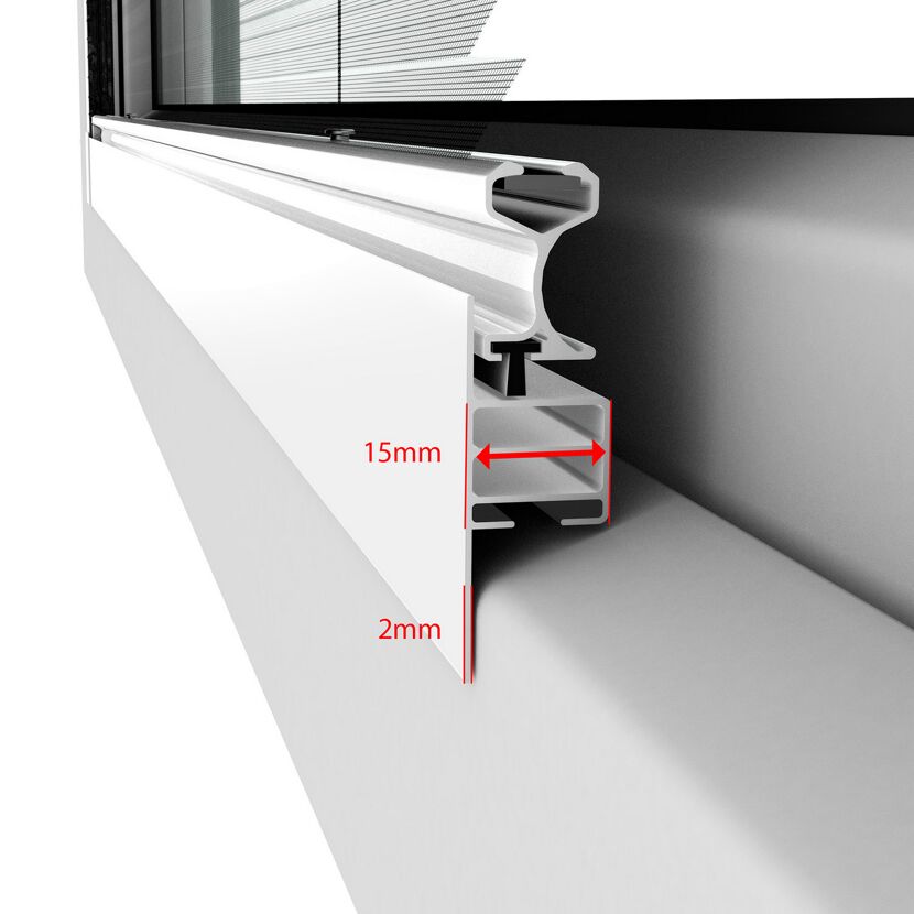 Fensterplissee weiß mit Maßen