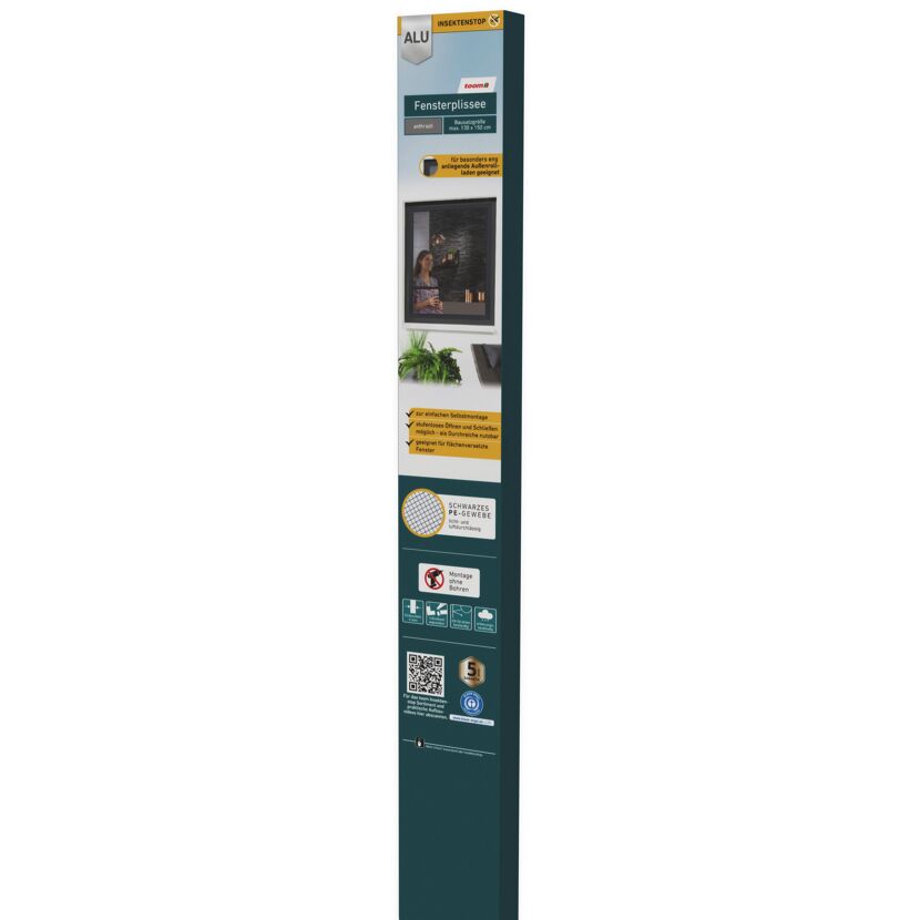 Fensterplissee Bausatz, anthrazit, Verpackung