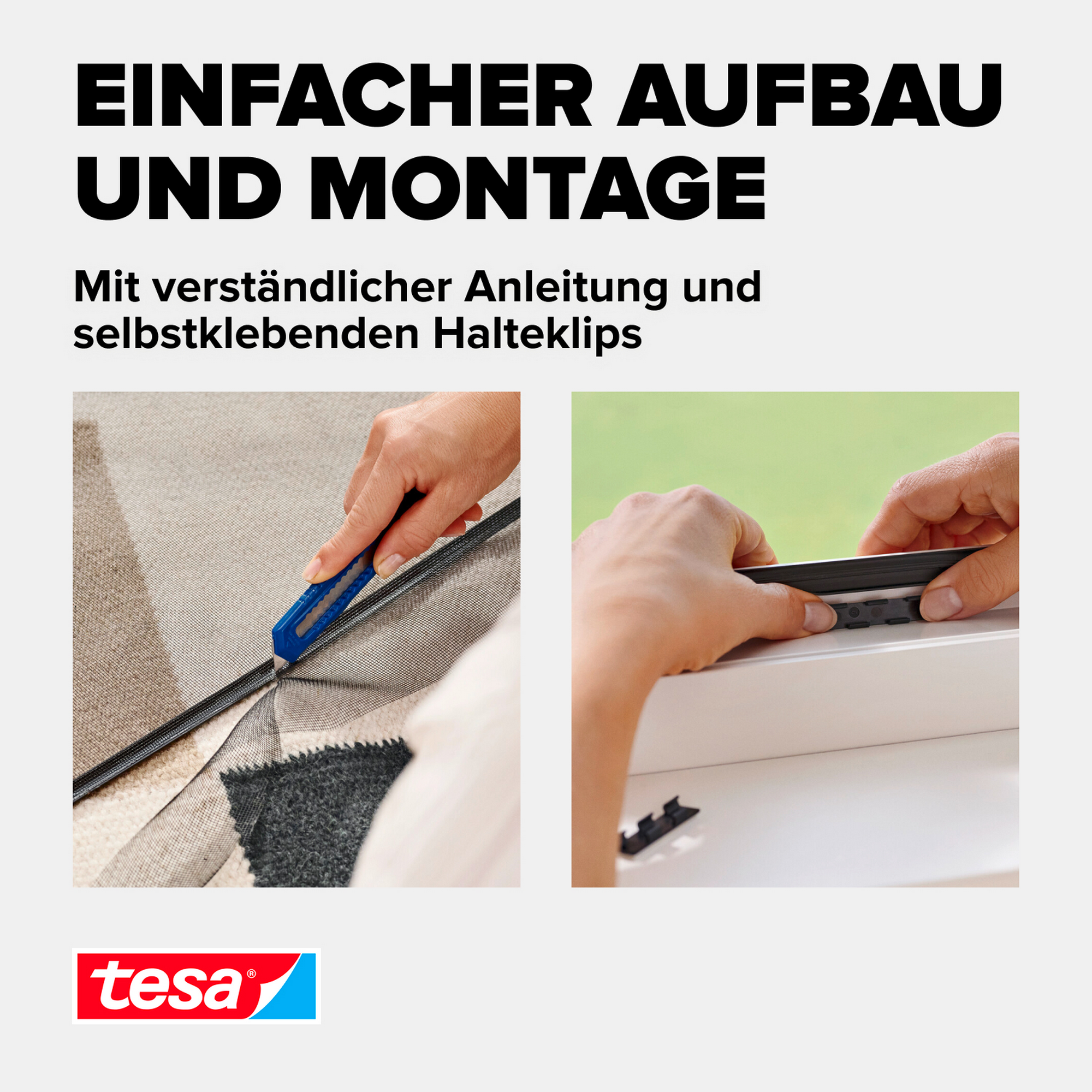 Fliegengitter Anklipsrahmen Kunststoff anthrazit 100 x 120 cm