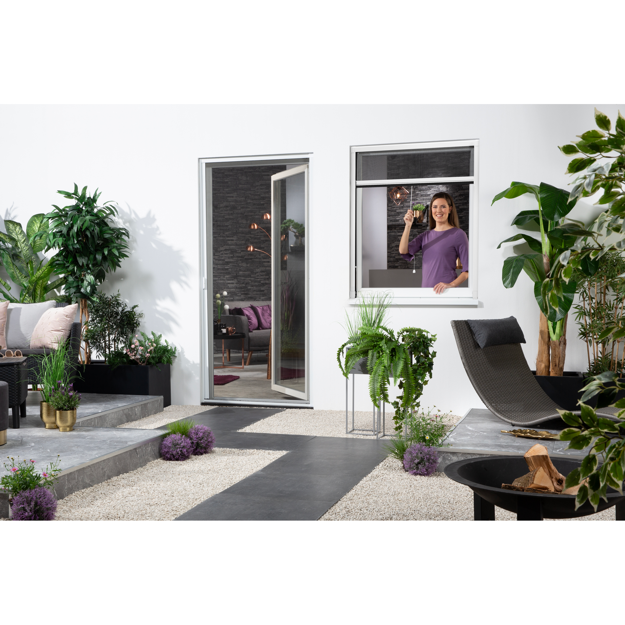 Insektenschutz-Rollo 'Easy' für Fenster max. 125 x 150 cm