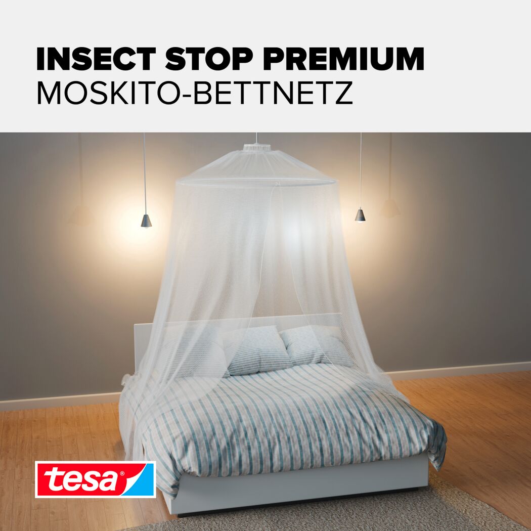 Moskitonetz mit Deckenhaken 'Comfort' weiß 12,5 m x 250 cm