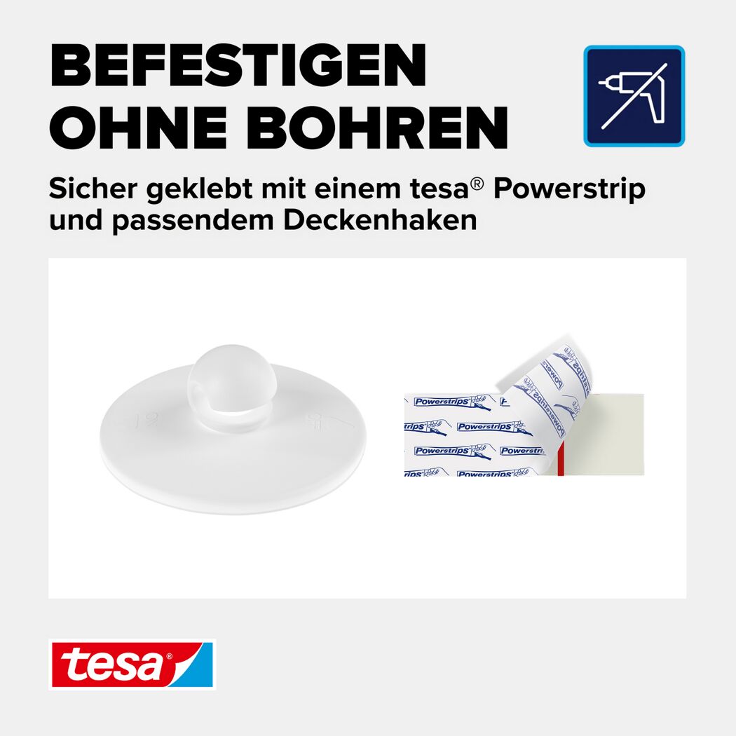 Moskitonetz mit Deckenhaken 'Comfort' weiß 12,5 m x 250 cm