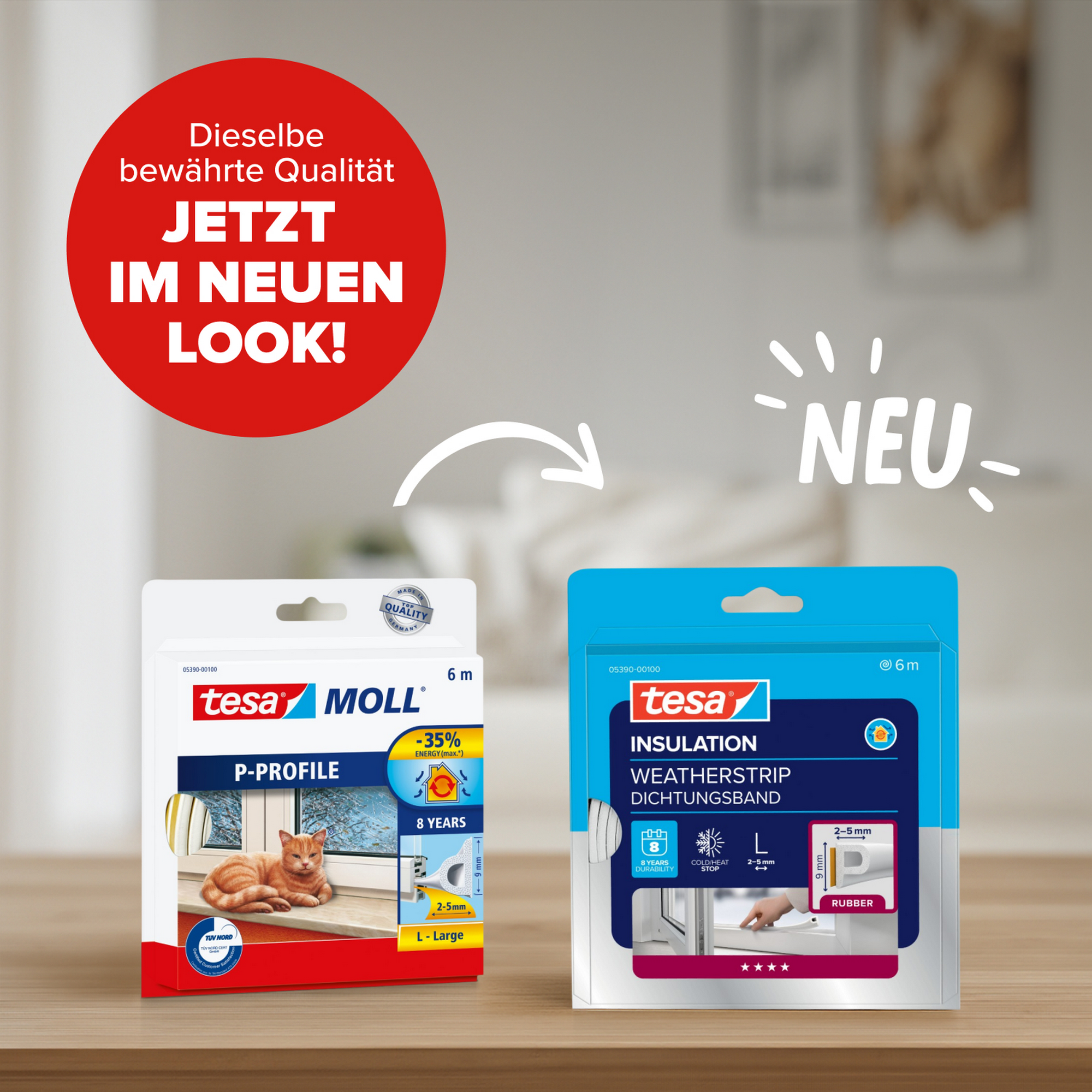 P-Profildichtung 'Insulation' weiß 6 m