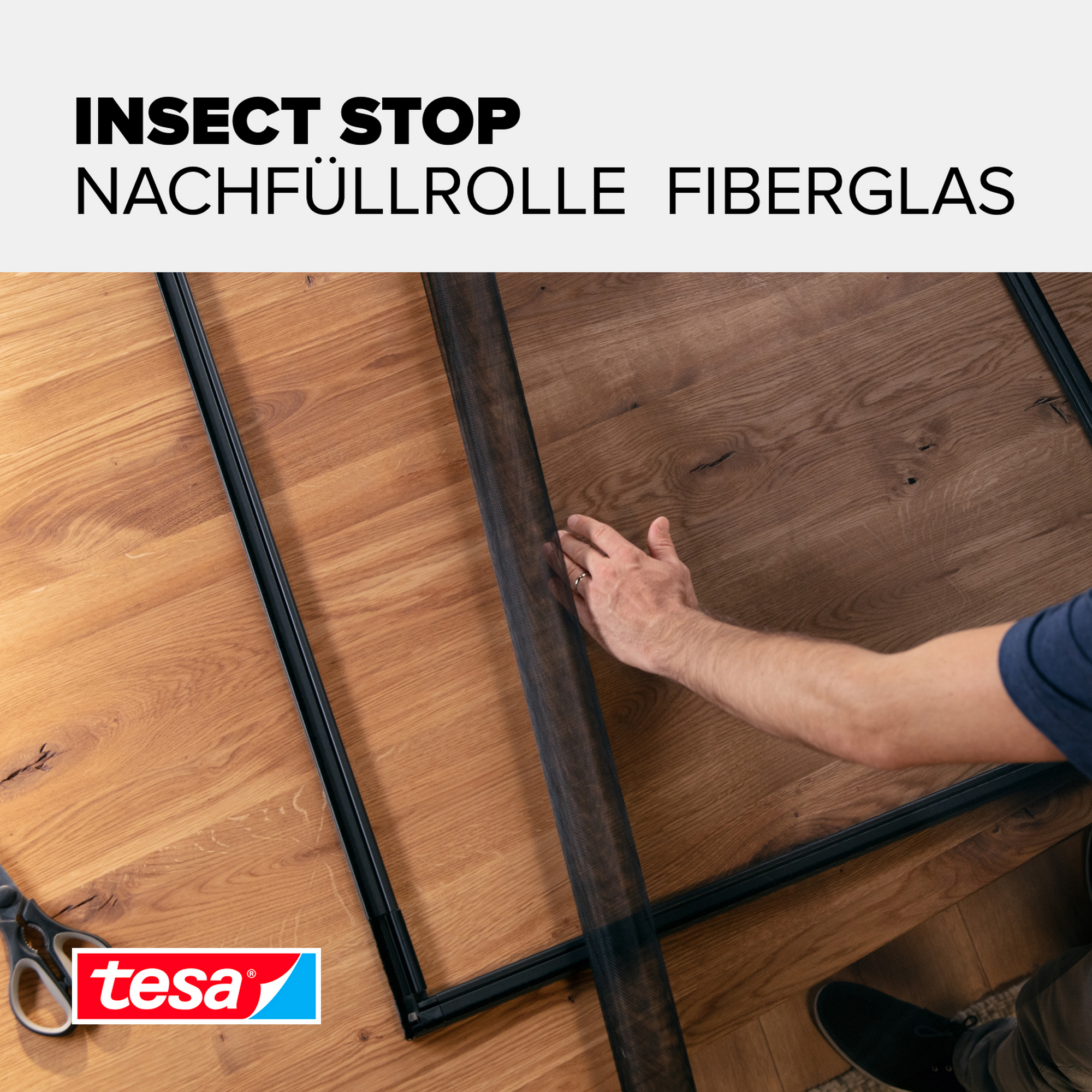 Ersatzrolle für Fliegengitter 'Alu Fiberglas' anthrazit 120 x 250 cm