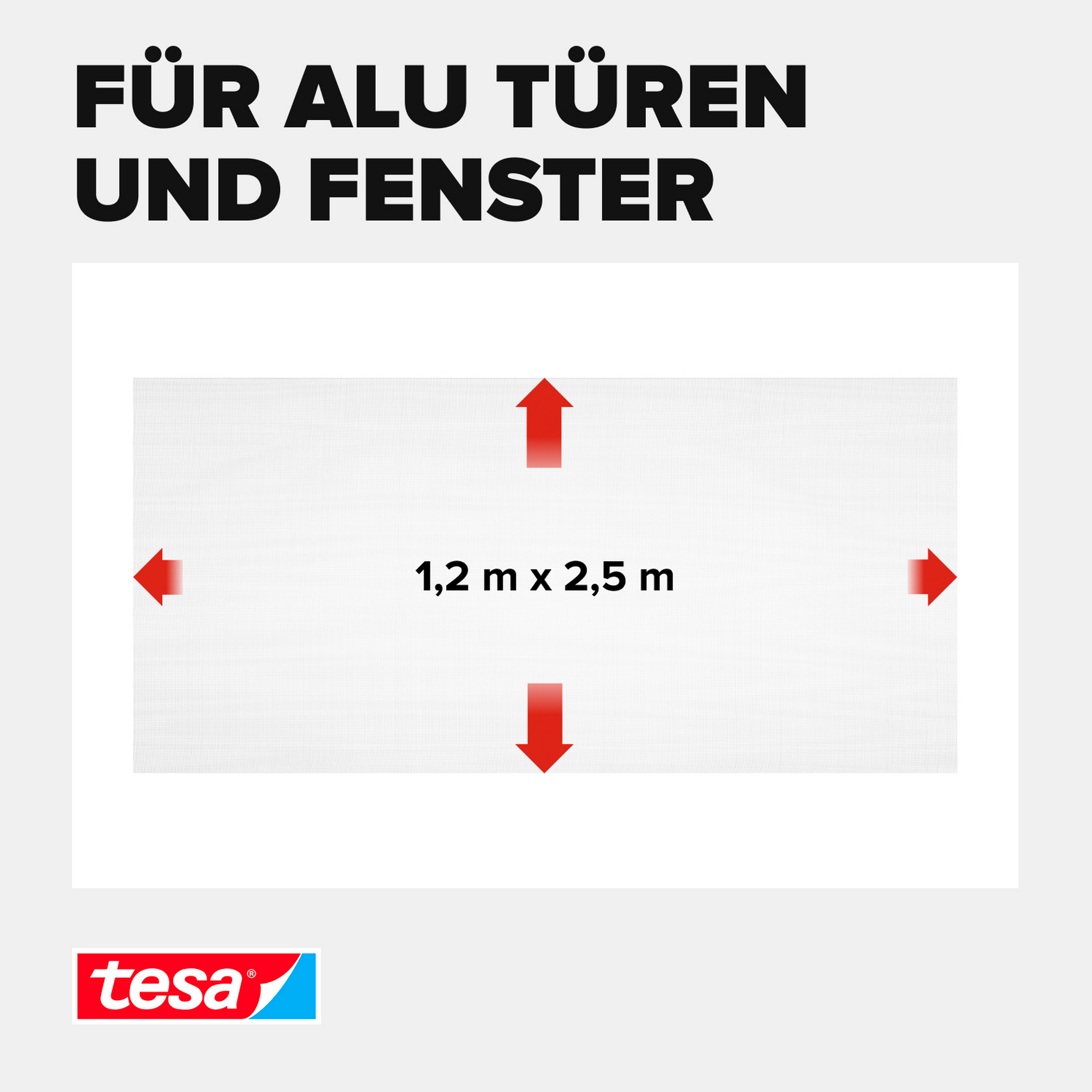 Ersatzrolle für Fliegengitter 'Alu Fiberglas' weiß 120 x 250 cm