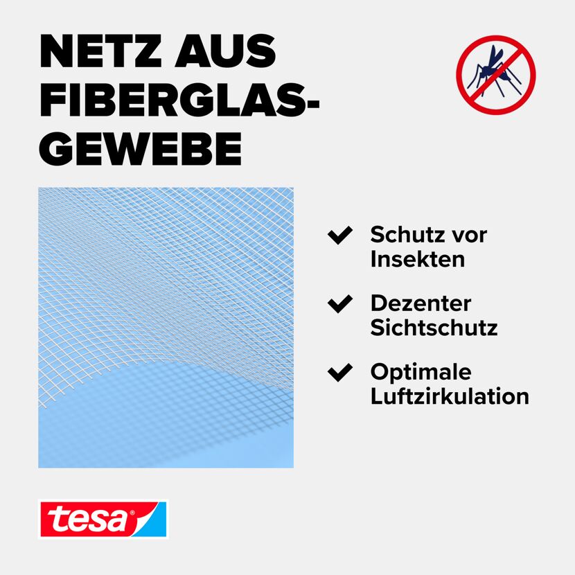 Ersatzrolle für Fliegengitter 'Alu Fiberglas' weiß 120 x 250 cm