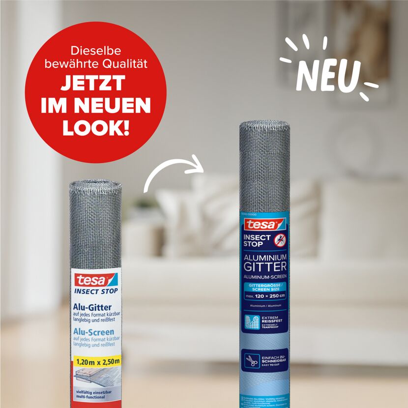 Ersatzrolle für Fliegengitter 'Alu Comfort' grau 120 x 250 cm