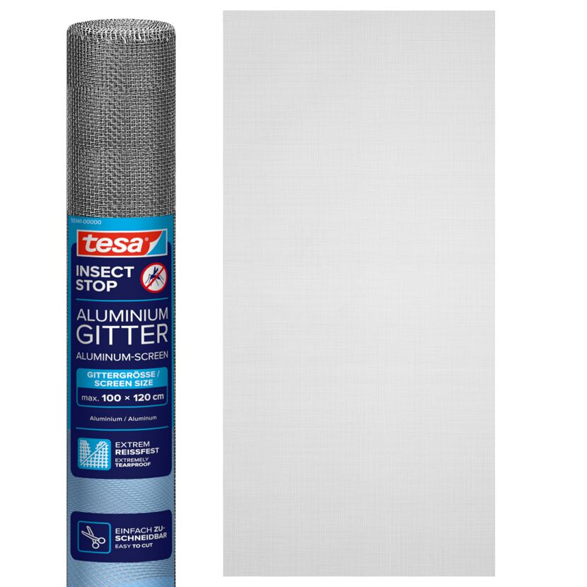 Ersatzrolle für Fliegengitter 'Alu Comfort' grau 100 x 120 cm