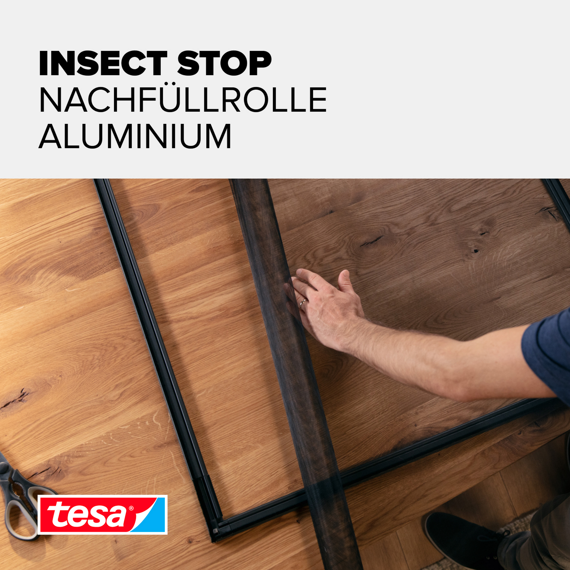 Ersatzrolle für Fliegengitter 'Alu Comfort' grau 100 x 120 cm