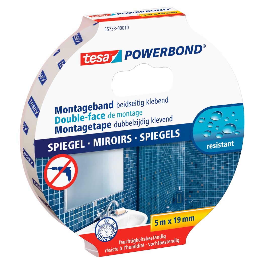tesa Powerbond Montageband für Spiegel