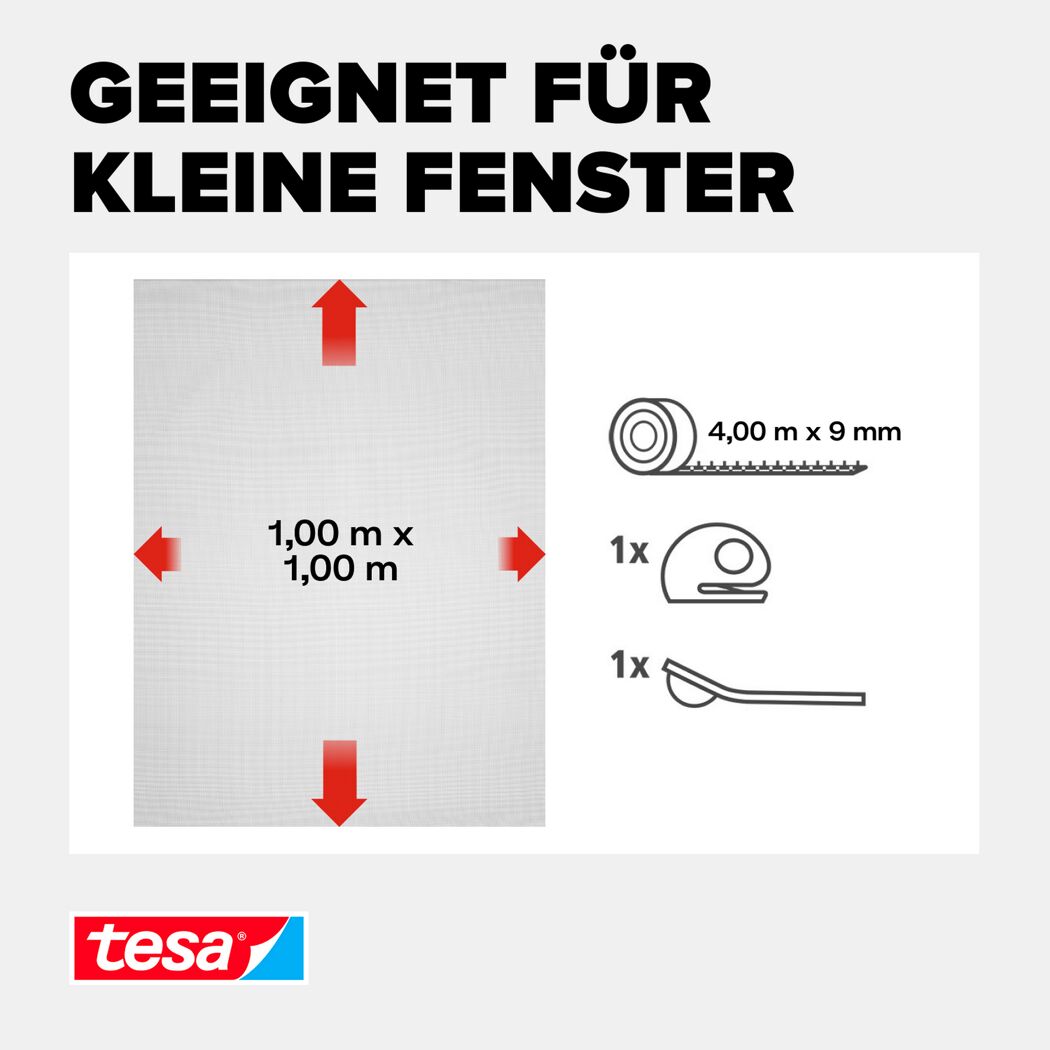 Fensterfliegengitter 'Comfort' weiß 100 x 100 cm