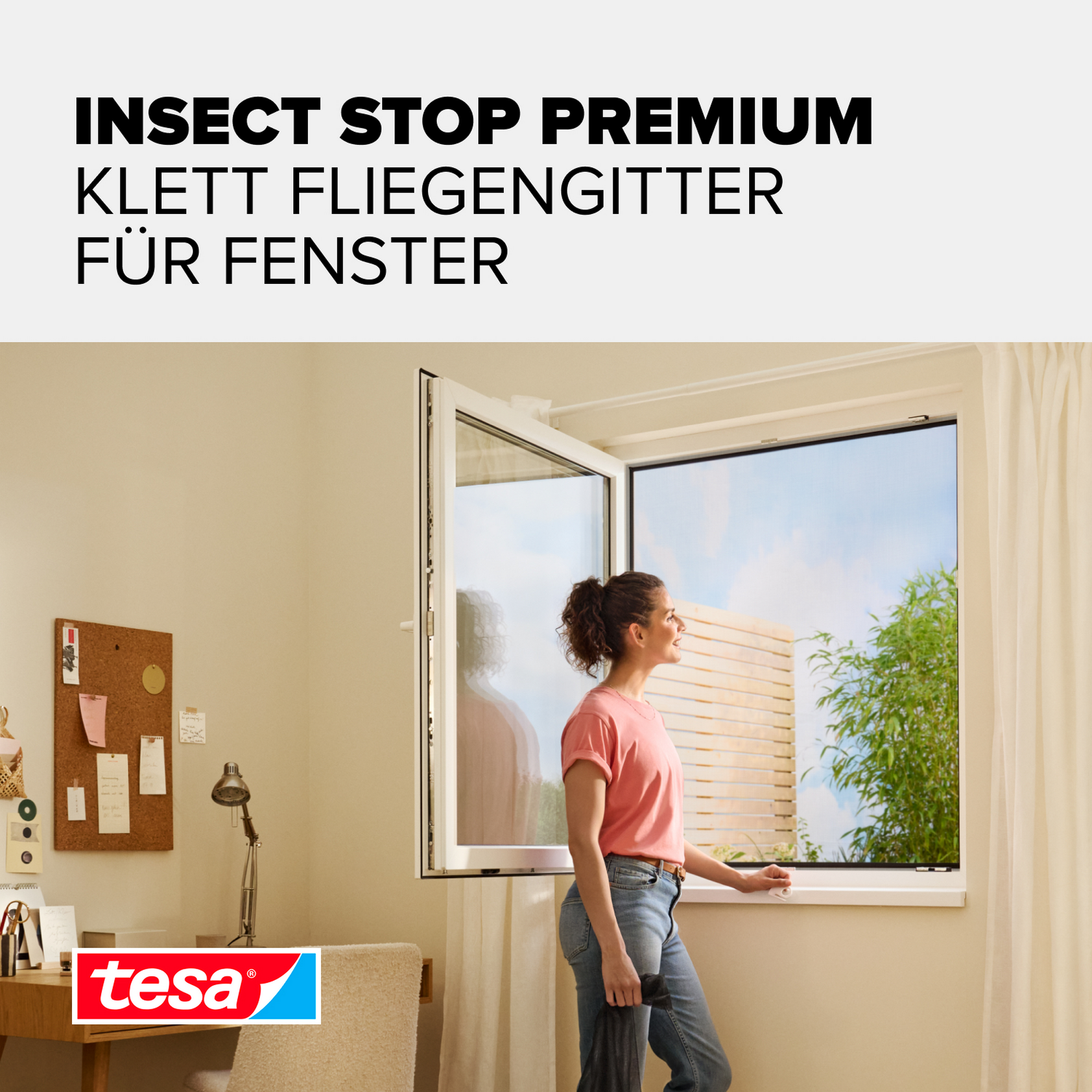 Fensterfliegengitter 'Comfort' weiß 130 x 150 cm