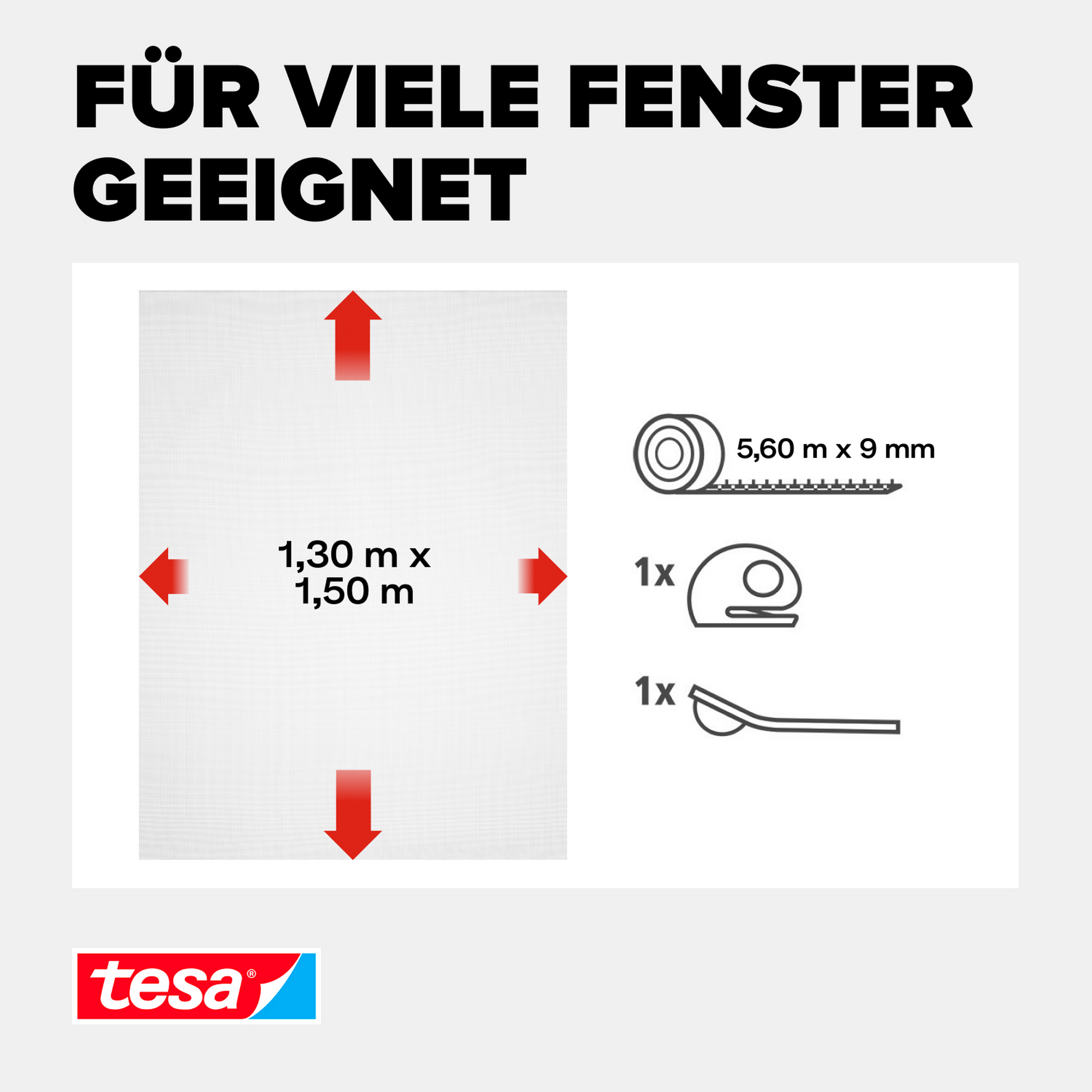 Fensterfliegengitter 'Comfort' weiß 130 x 150 cm