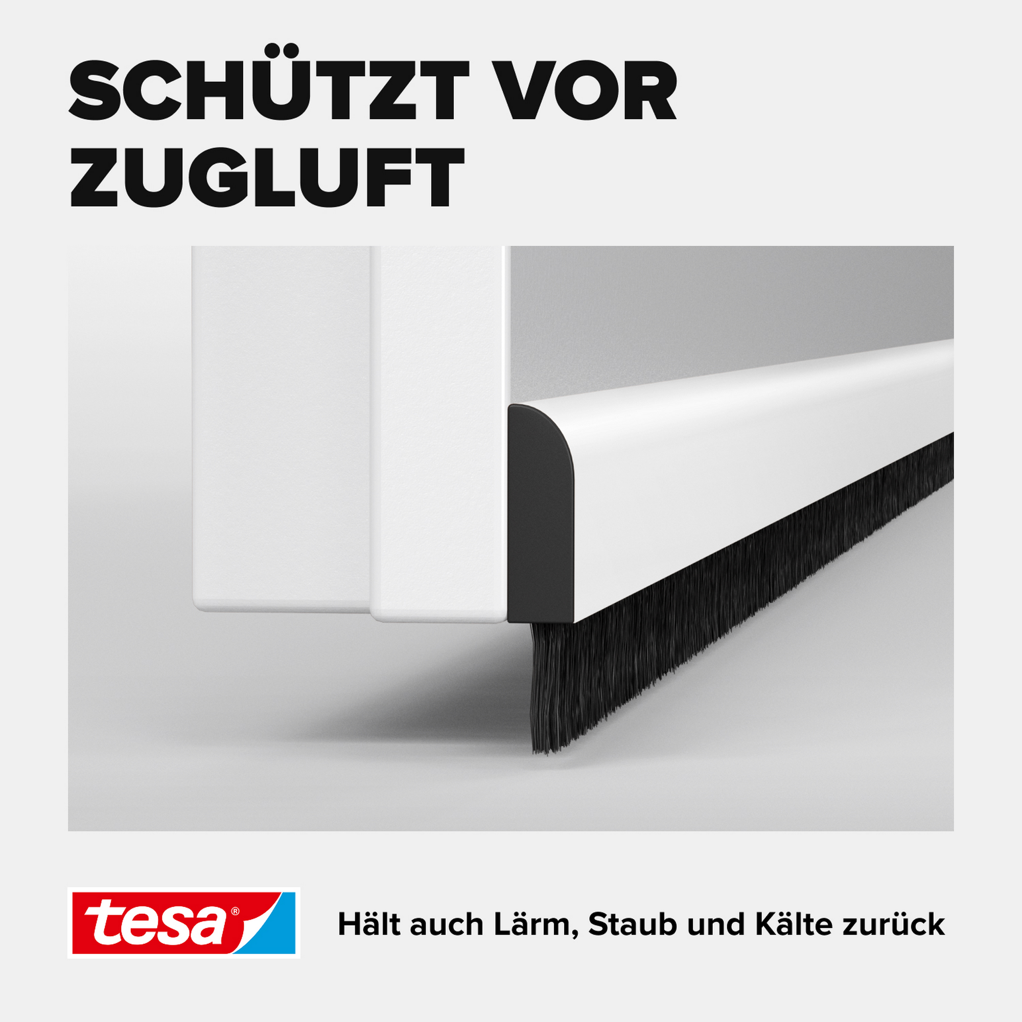 Türdichtschiene 'Insulation' für unebene Böden weiß 100 x 4 cm