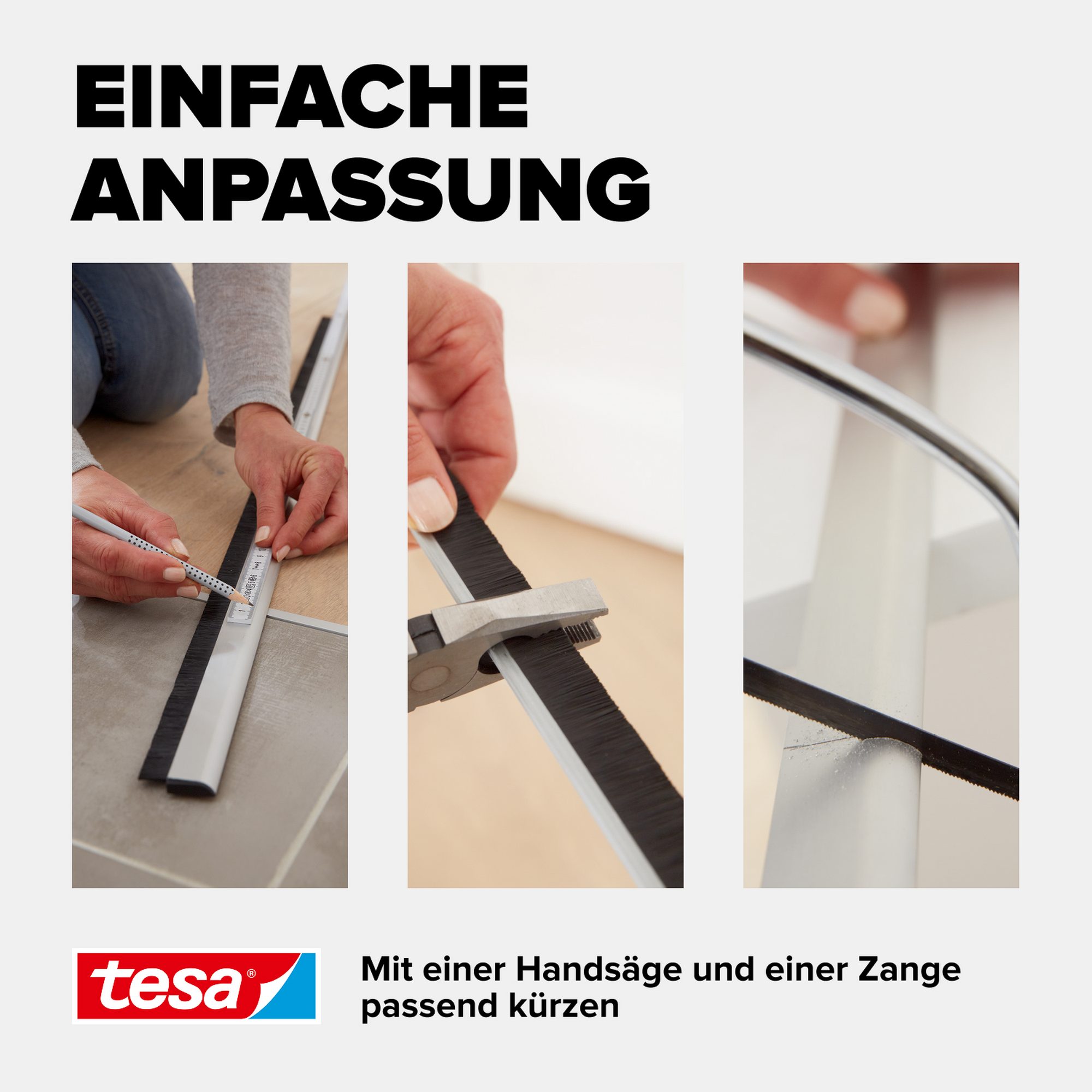 Türdichtschiene 'Insulation' für unebene Böden weiß 100 x 4 cm