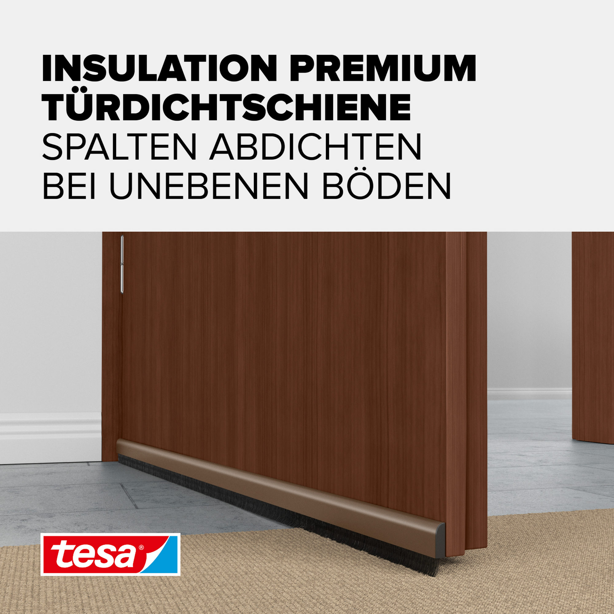 Türdichtschiene 'Insulation' für unebene Böden braun 100 x 4 cm