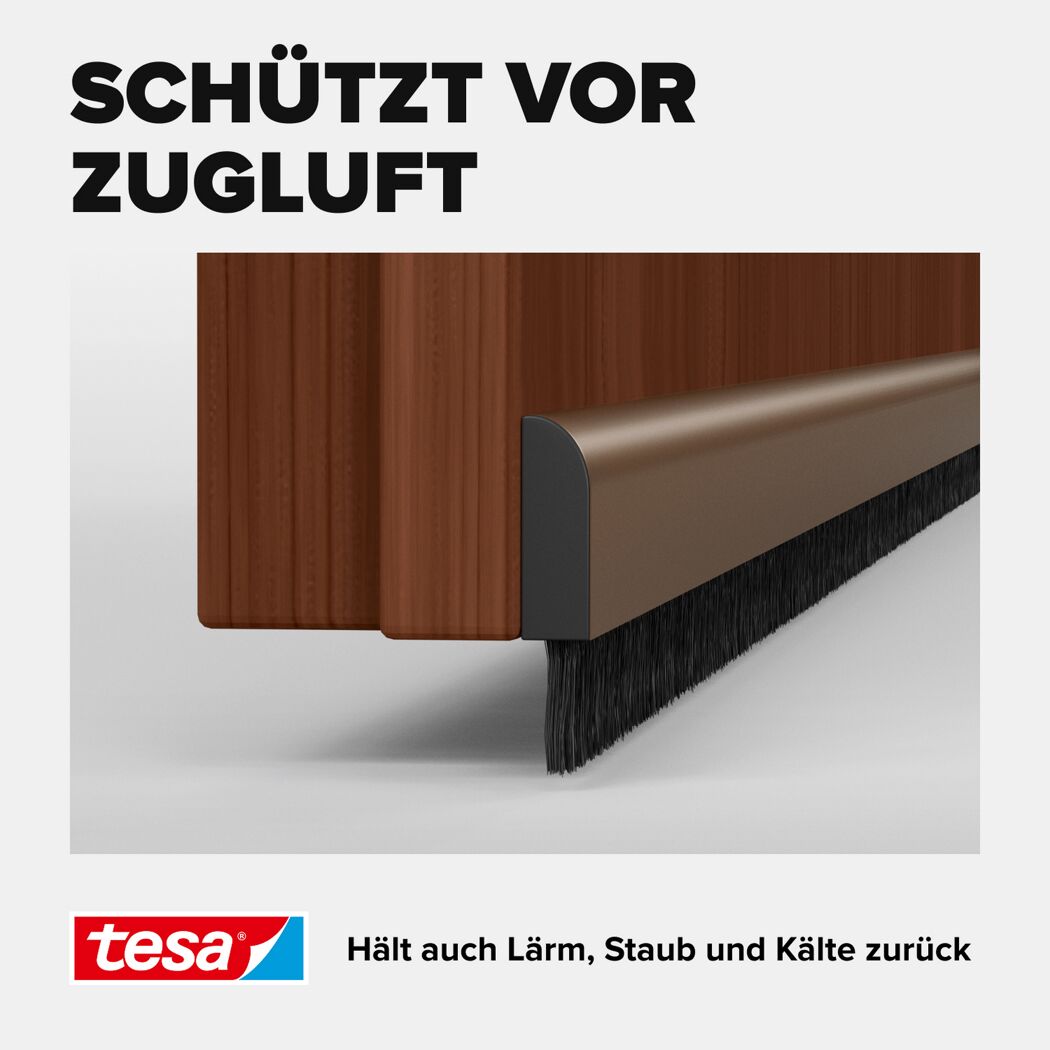 Türdichtschiene 'Insulation' für unebene Böden braun 100 x 4 cm