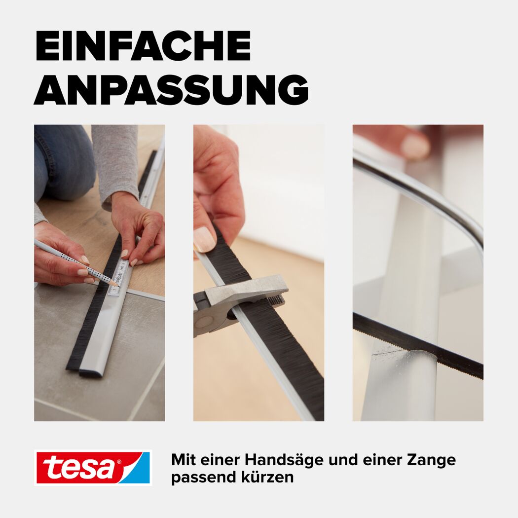 Türdichtschiene 'Insulation' für unebene Böden braun 100 x 4 cm