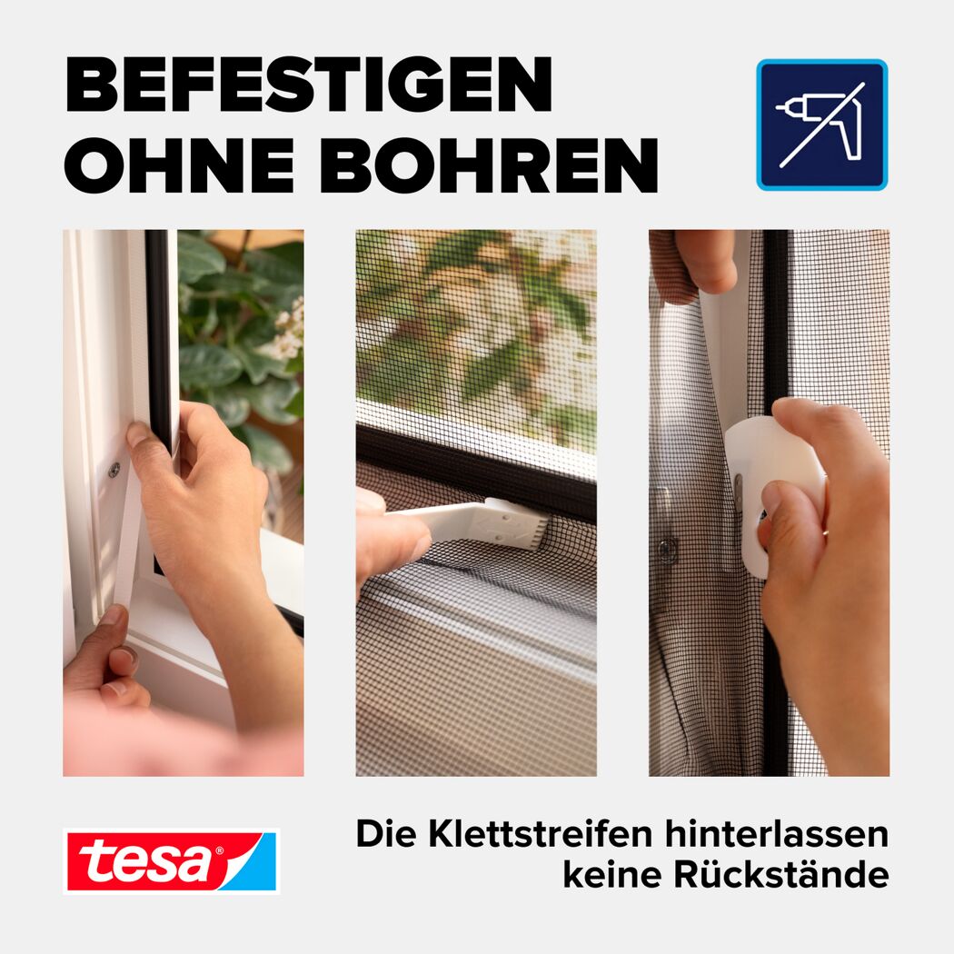 Fensterfliegengitter 'Open/Close' anthrazit 130 x 150 cm