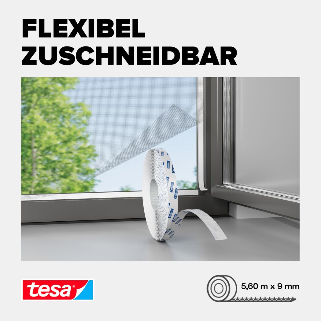 Ersatzklettband für Fliegengitter 'Comfort'  weiß 5,6 m
