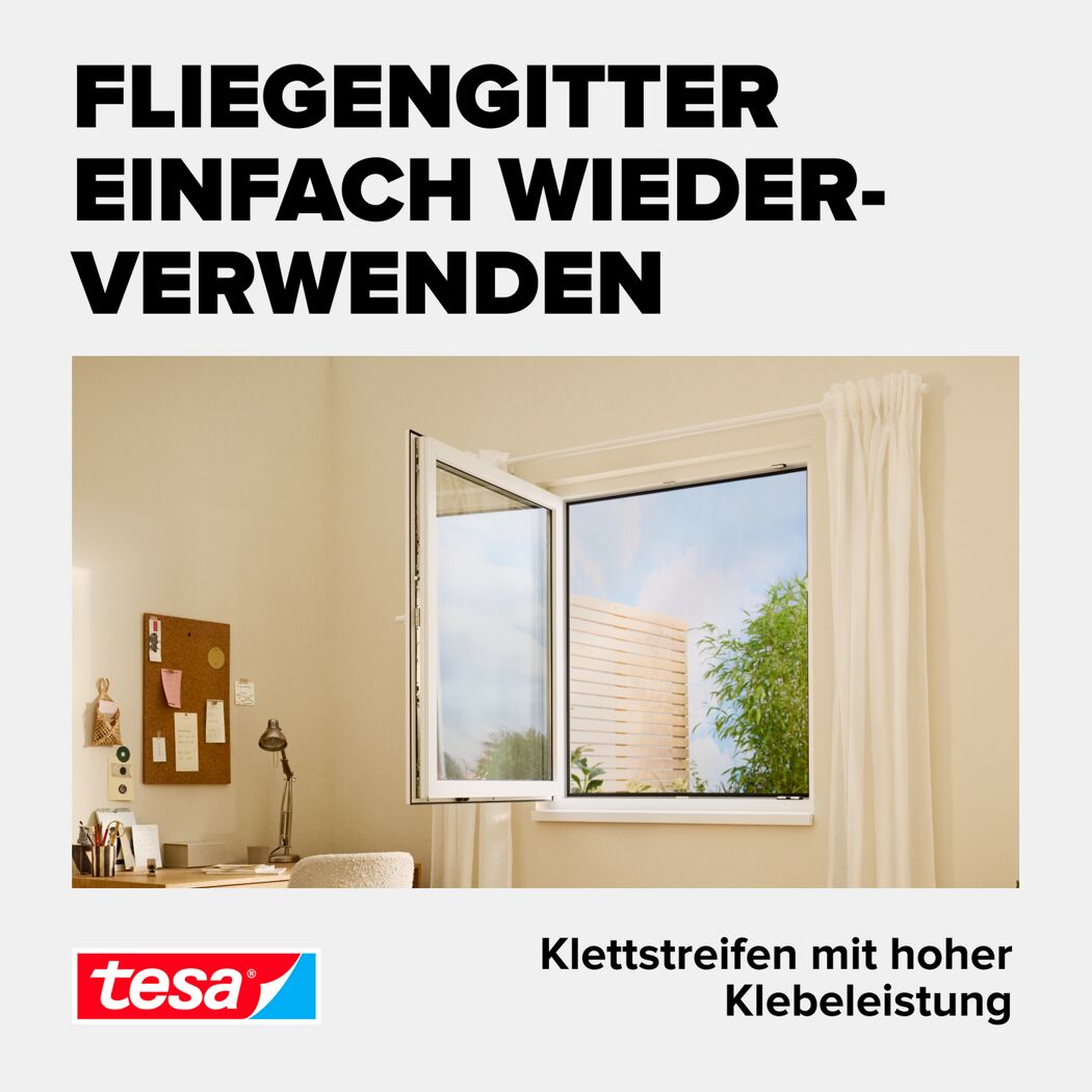 Ersatzklettband für Fliegengitter 'Comfort'  weiß 5,6 m
