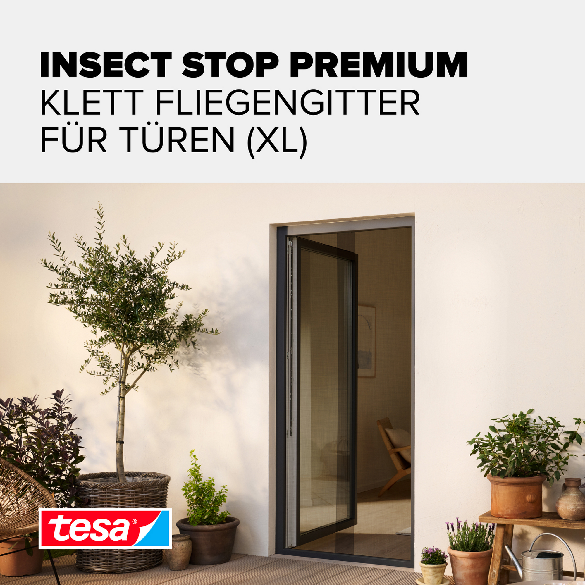Türfliegengitter 'Comfort' anthrazit 120 x 250 cm