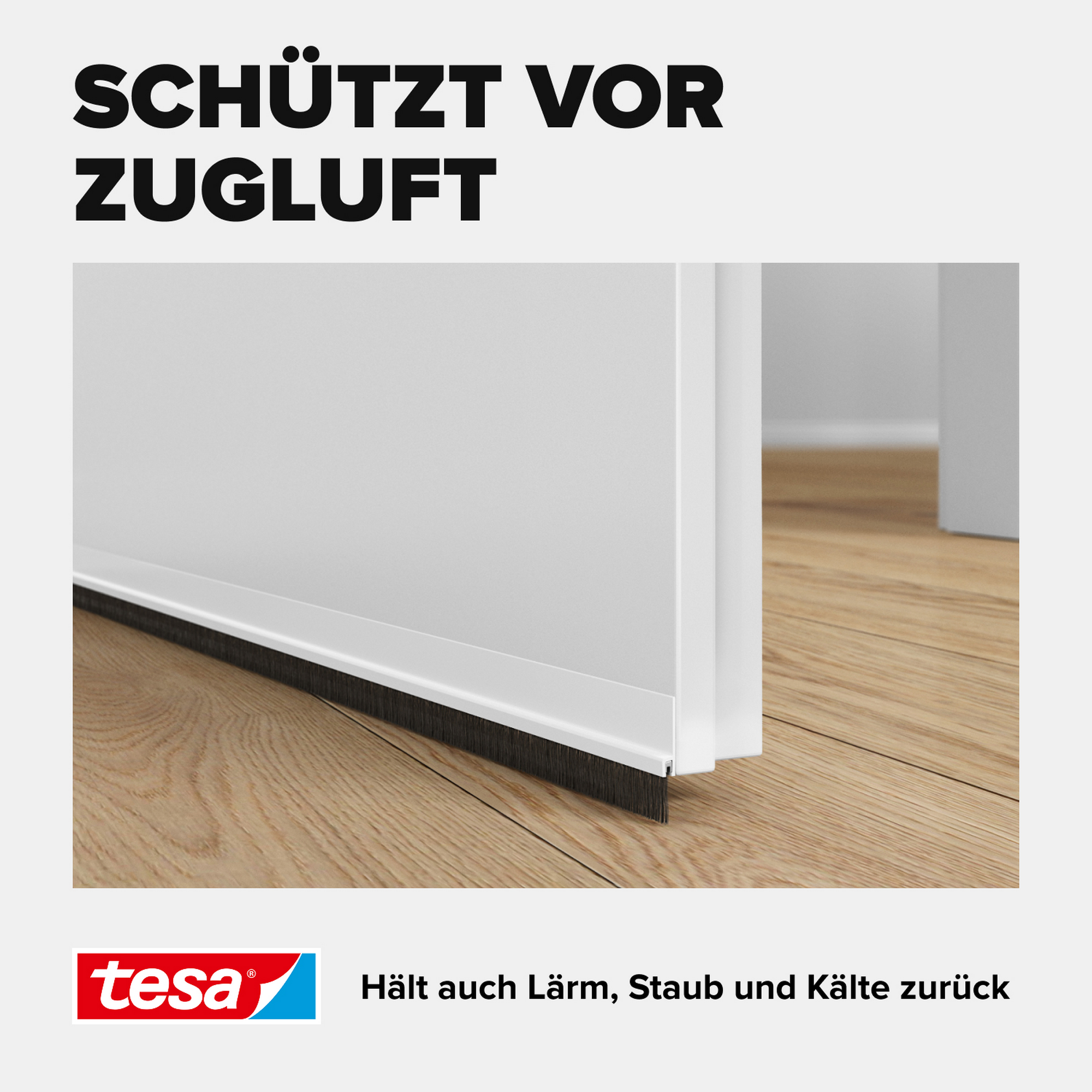 Türdichtschiene 'Insulation' für unebene Böden weiß 100 x 3,7 cm