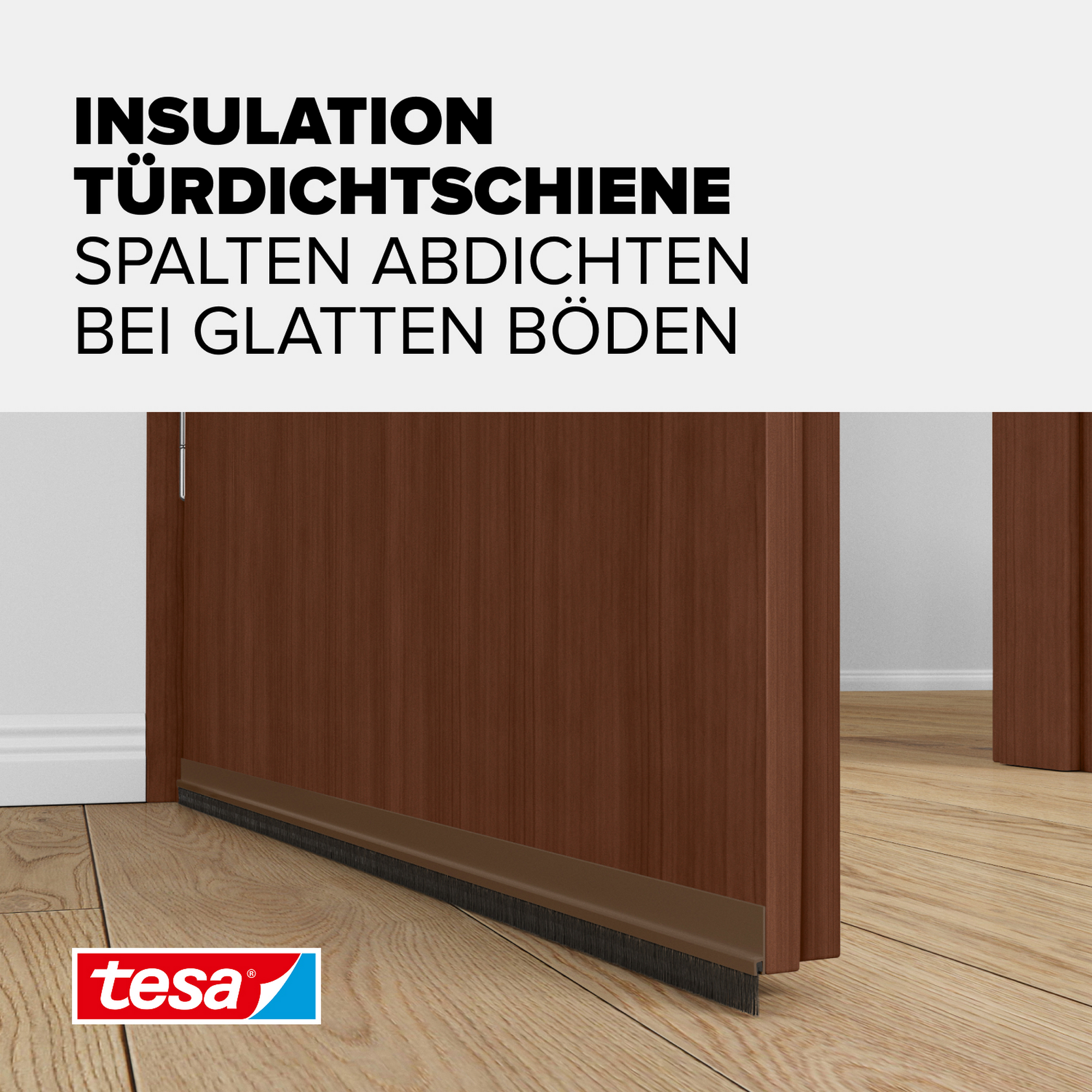 Türdichtschiene 'Insulation' für unebene Böden braun 100 x 3,7 cm