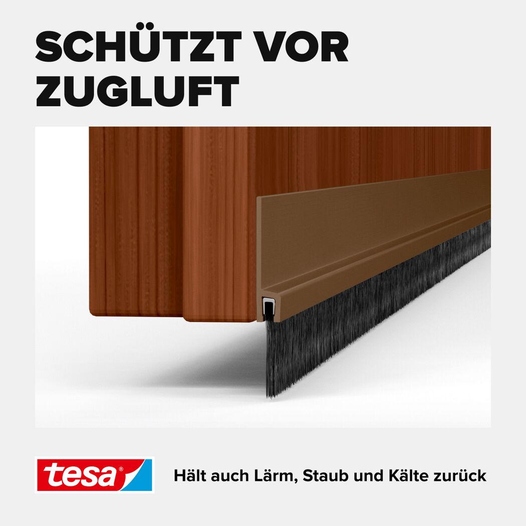 Türdichtschiene 'Insulation' für unebene Böden braun 100 x 3,7 cm