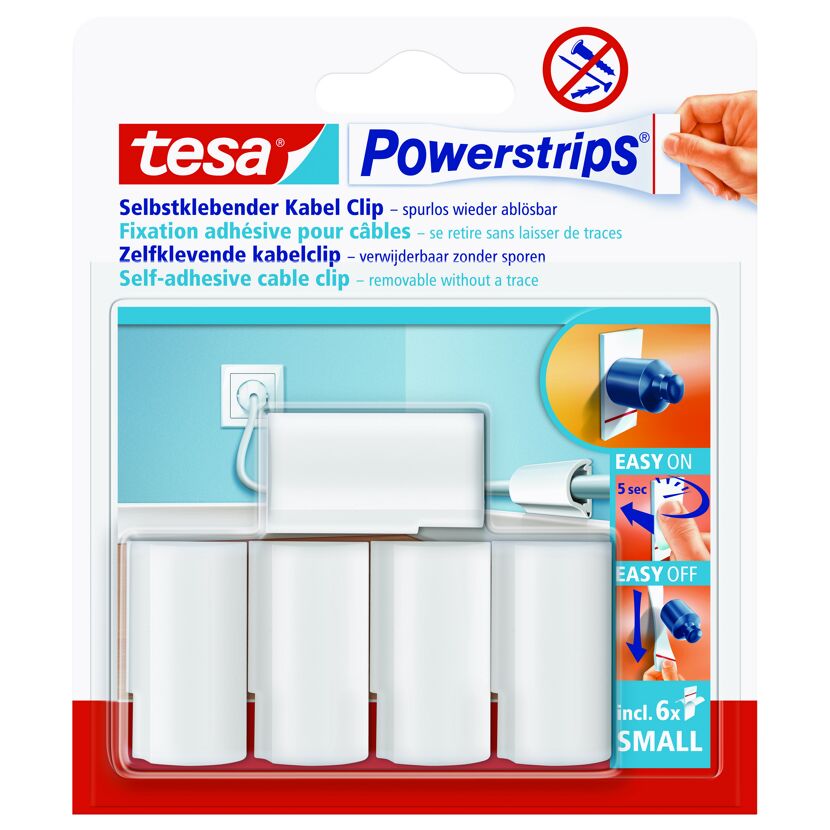 Tesa Powerstrips selbstklebende Kabelclips