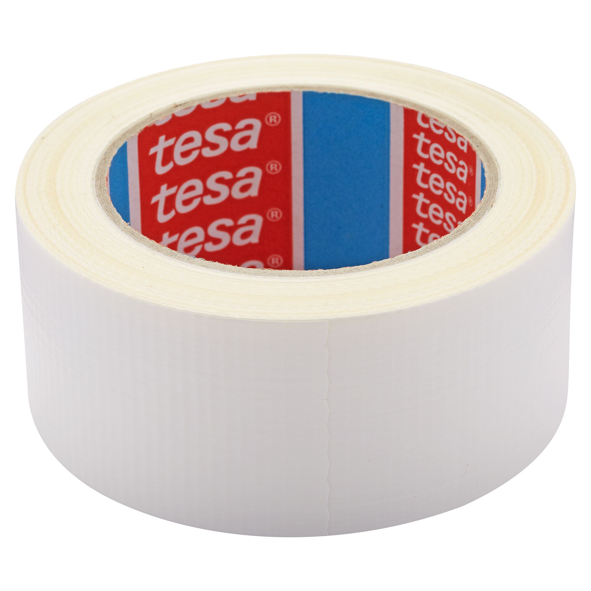Eine Rolle weißes Tesa Extra Power Gewebeband