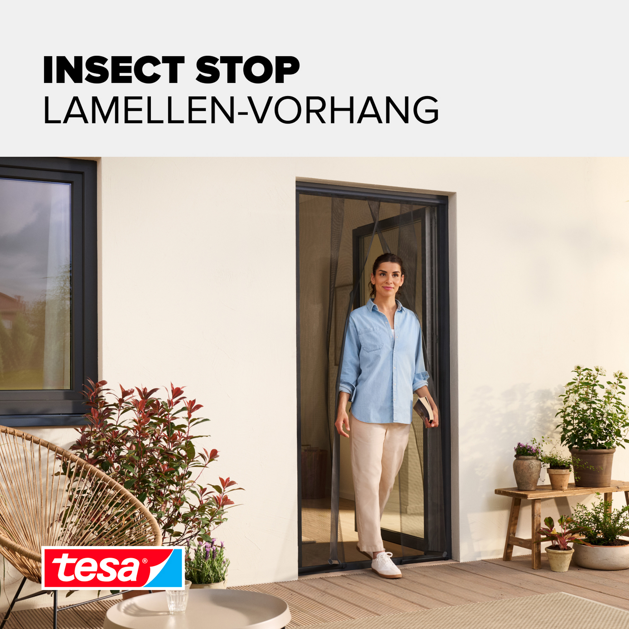 Insect Stop Lamellentür 'Standard' weiß 95 x 220 cm