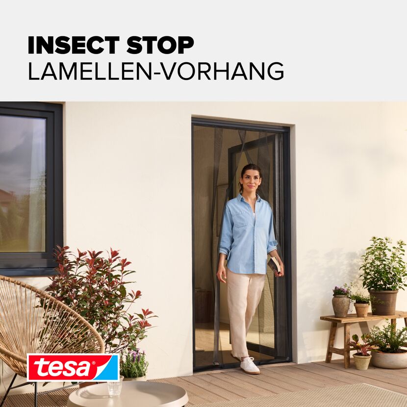 Insect Stop Lamellentür 'Standard' anthrazit 95 x 220 cm