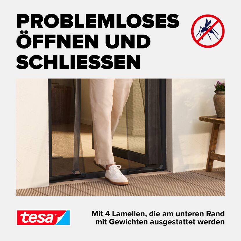 Insect Stop Lamellentür 'Standard' anthrazit 95 x 220 cm