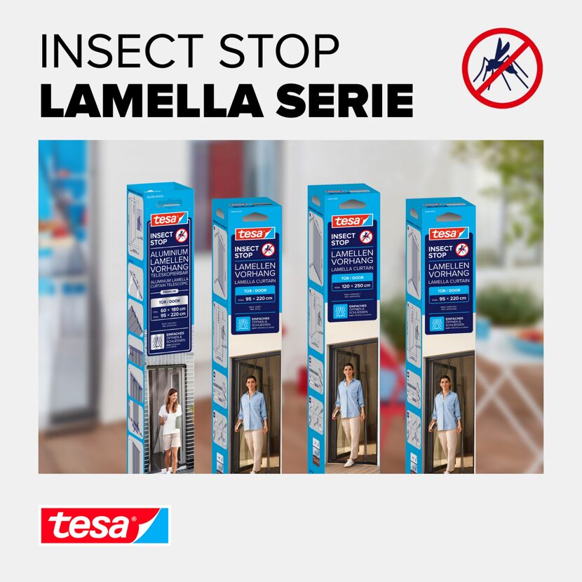Insect Stop Lamellentür 'Standard' anthrazit 95 x 220 cm