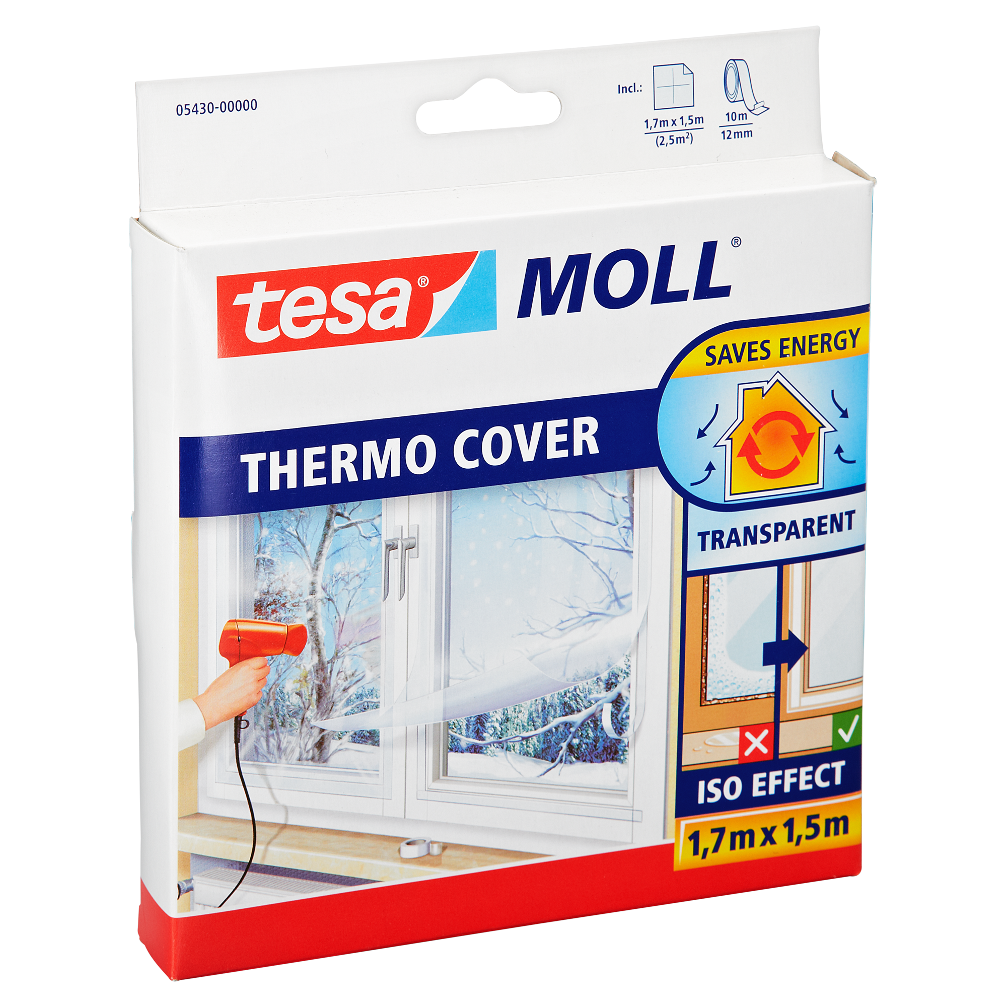Tesa Moll Thermo Cover Fensterfolie 170 x 150 cm