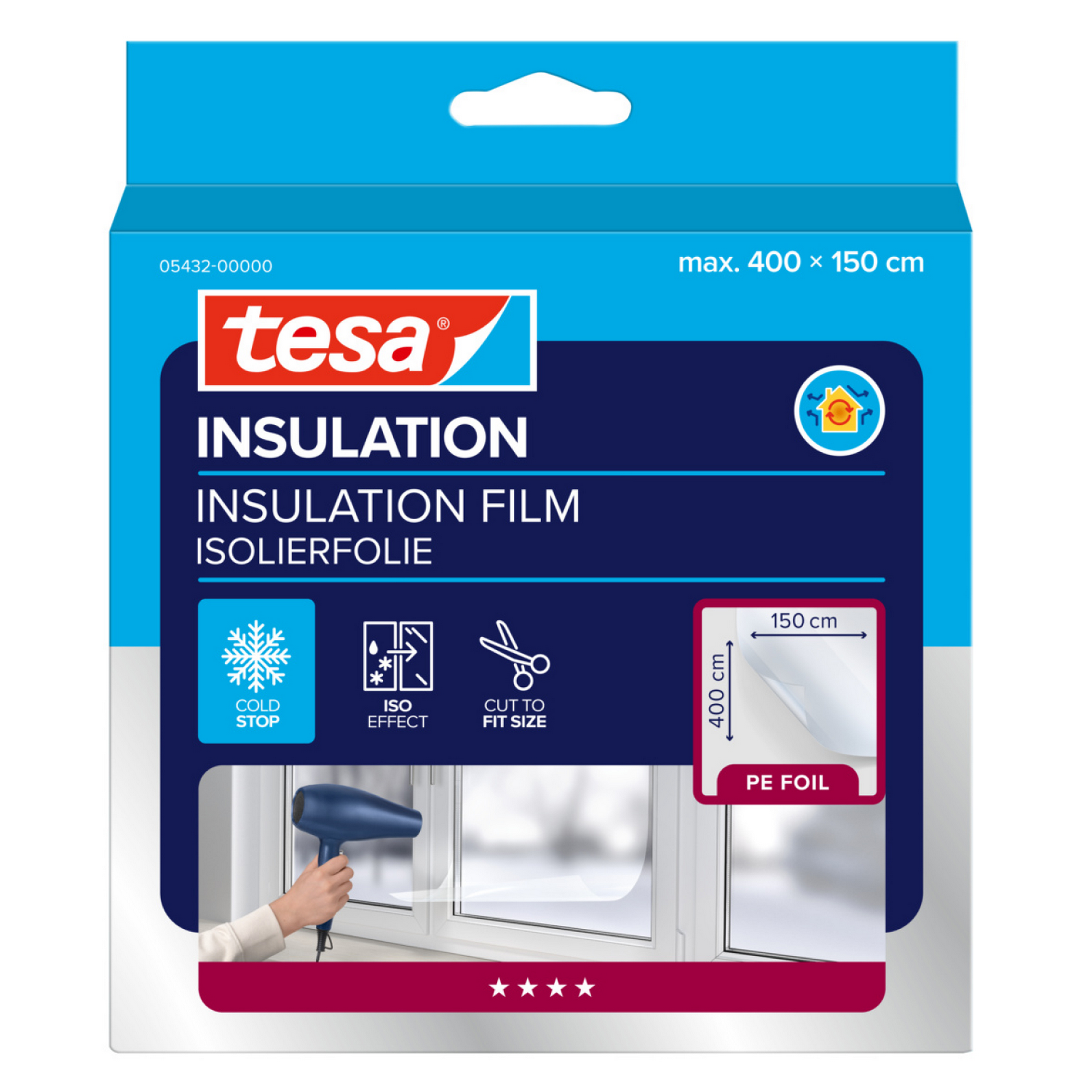 Fensterisolierfolie 'Insulation' 400 x 150 cm