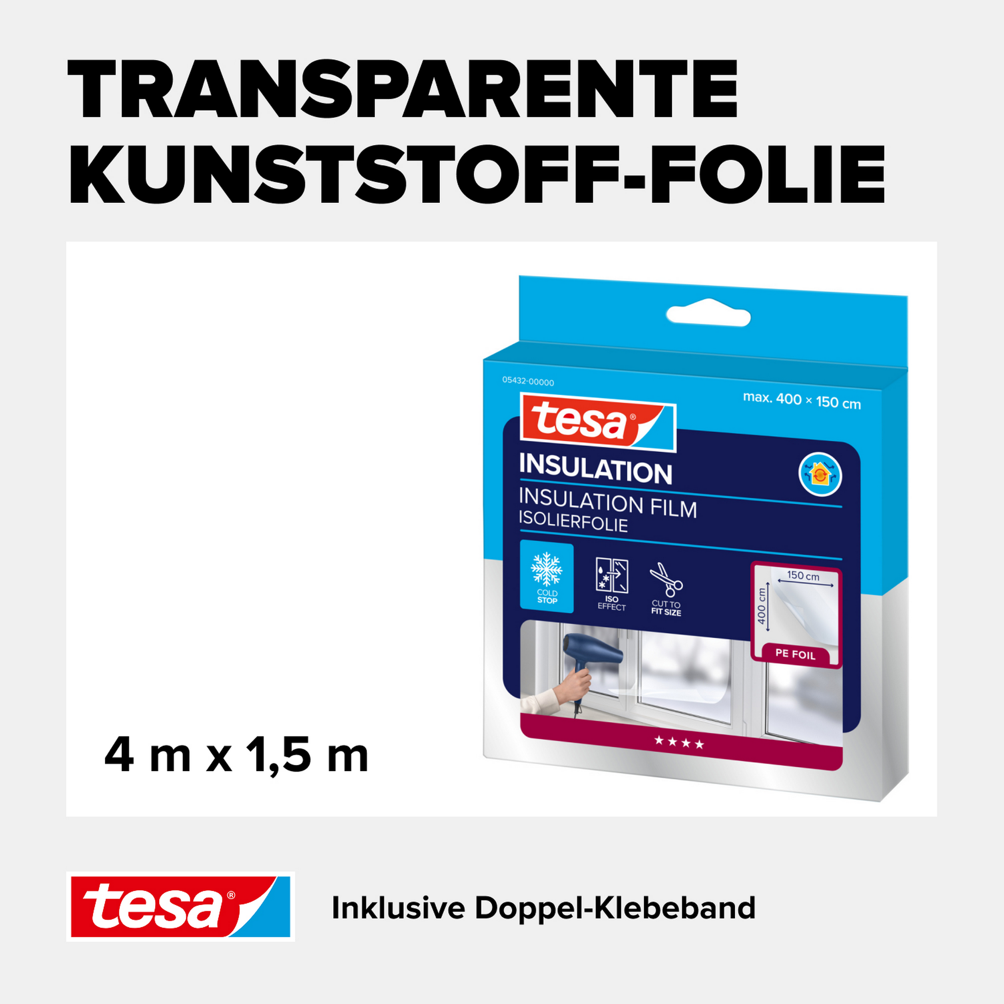 Fensterisolierfolie 'Insulation' 400 x 150 cm