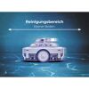 Poolroboter auf ebenem Boden.