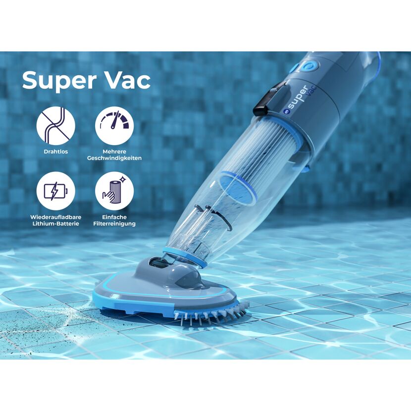 Elektrischer Poolreiniger Super Vac im Pool