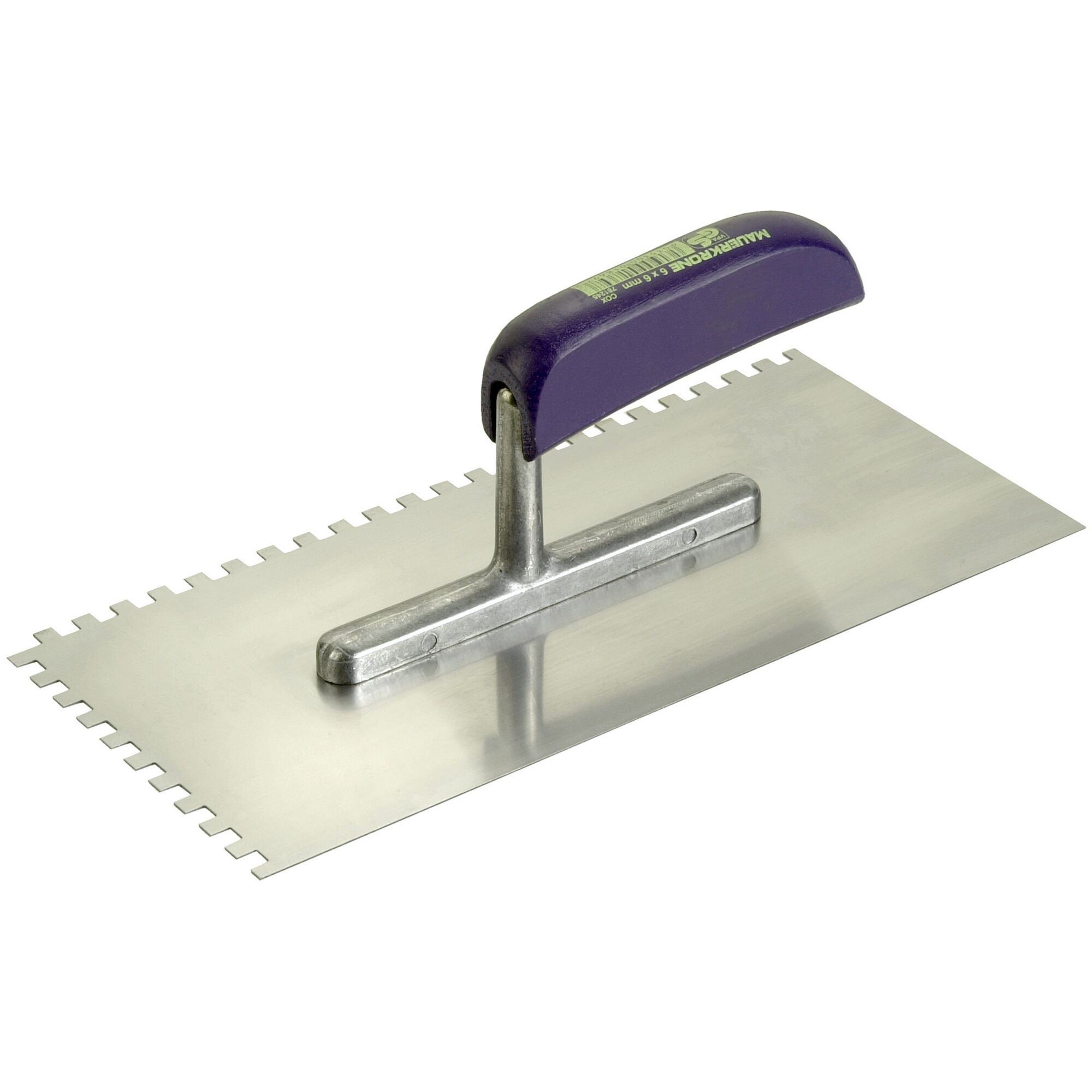 Zahnglättkelle von Maurerköne mit violettem Griff
