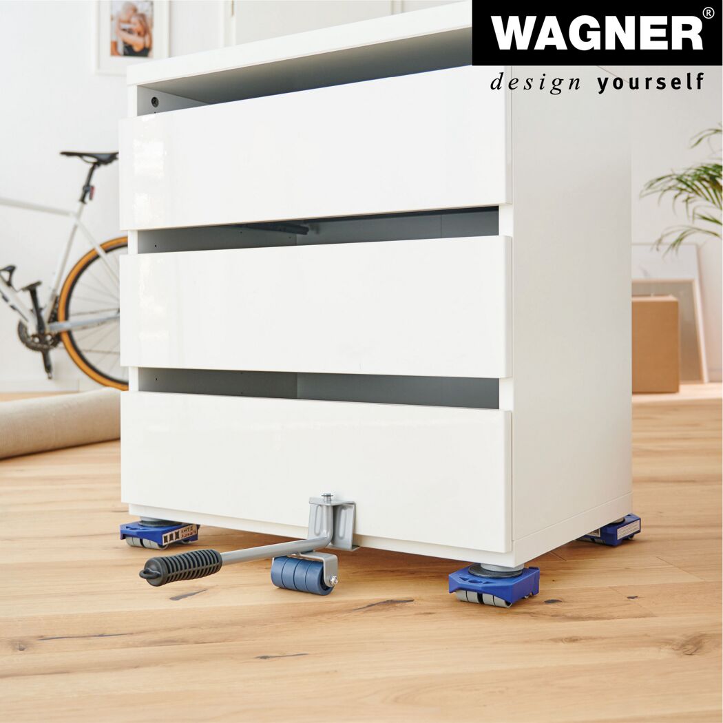 Möbelroller unter Kommode