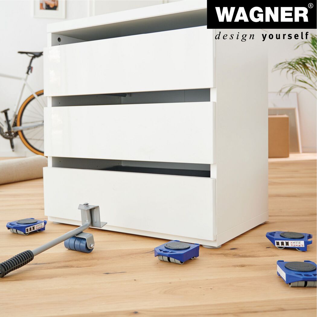 Möbelroller unter Kommode