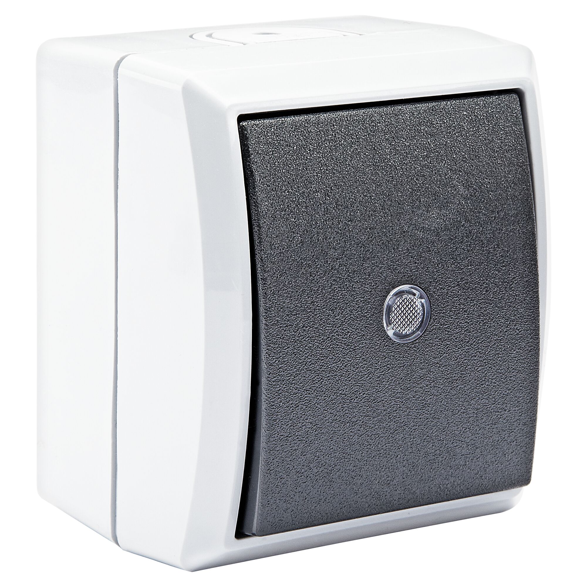 Grauer AP Kontrollschalter Aqua Form