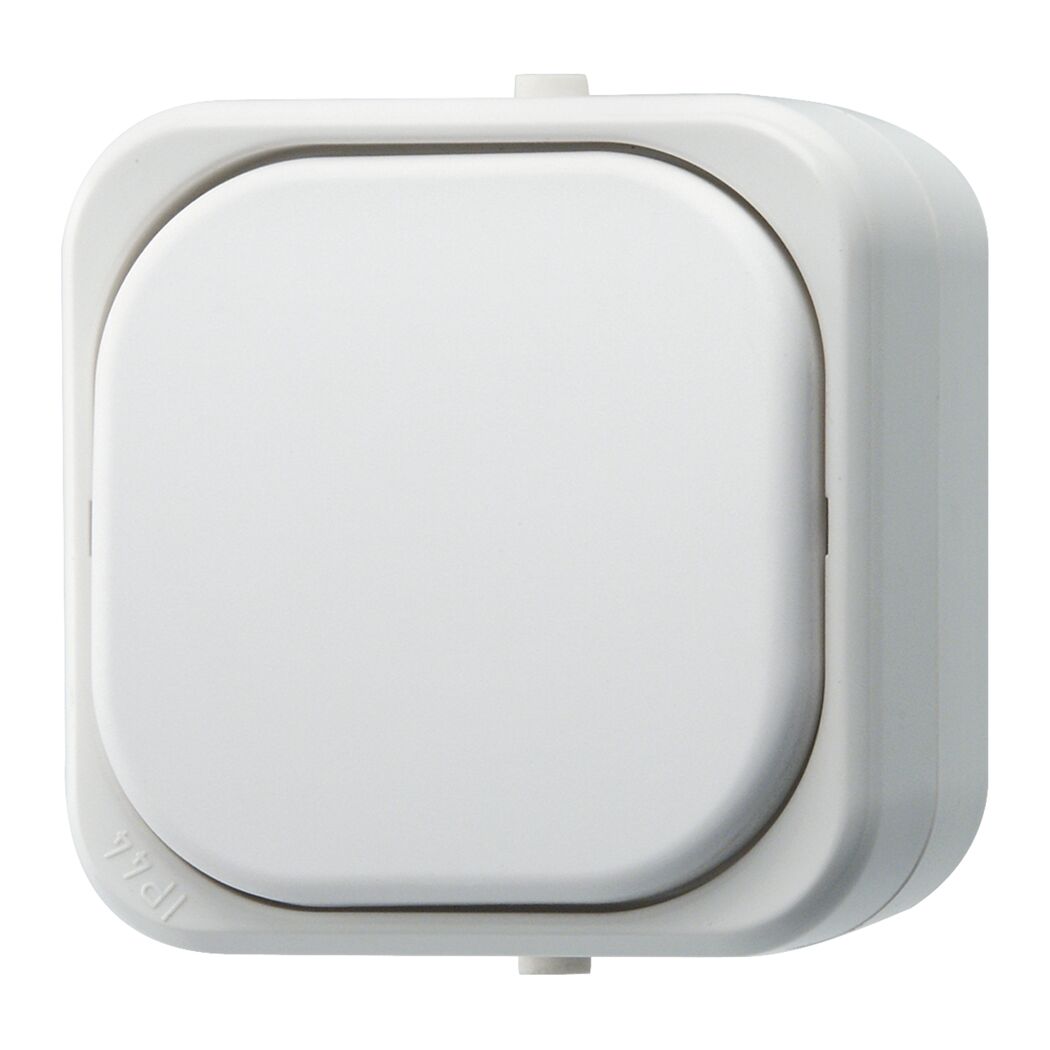 Weißer AP Schalter IP44 Aqua Top